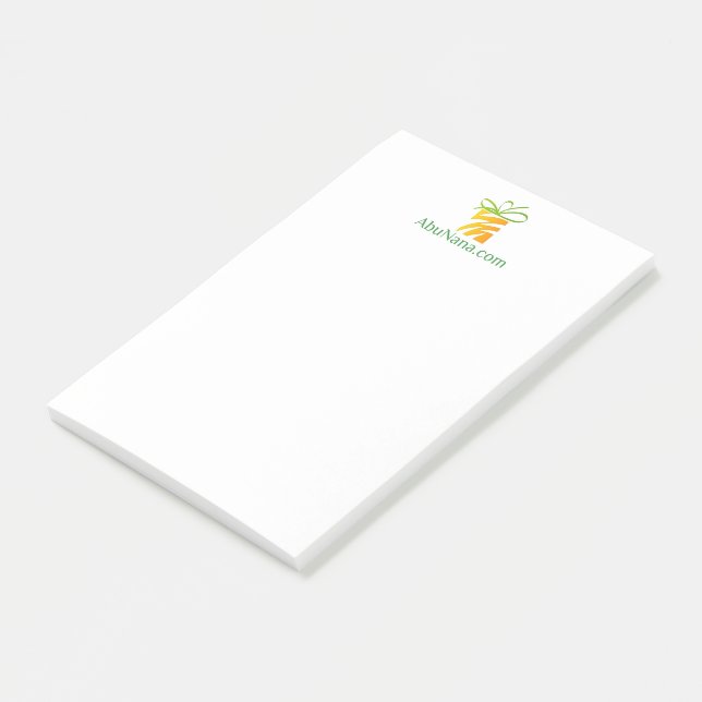 Hier Ihre Logo-Tablette Post-it Klebezettel (angewinkelt)