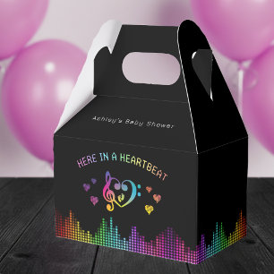 Hier in einem Herzschlag Regenbogen-Musik-Baby-Par Geschenkschachtel