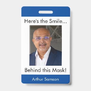 Hier ist das Lächeln... Hinter dieser Maske! Foto Ausweis