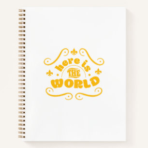 Hier ist das Welt Spiral Notebook Notizbuch