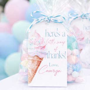 Hier ist der Clou, Eiscreme-Party, Süßigkeiten Geschenkanhänger