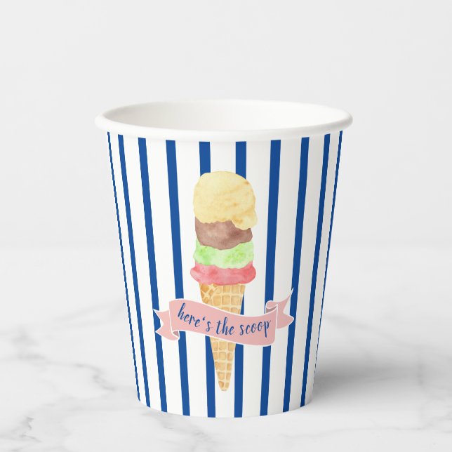 Hier ist der Scoop Paper Cup Pappbecher (Vorderseite)