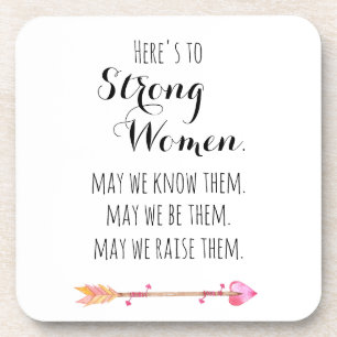 Hier ist der "Strong Woman Quote Tribal Arrow" Getränkeuntersetzer