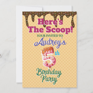 Hier ist der Waffelkone Einladung