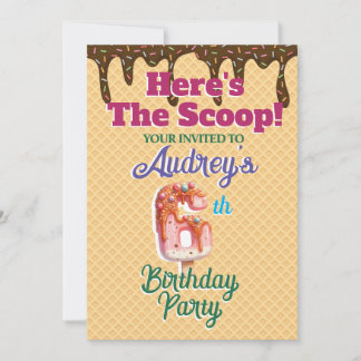 Hier ist der Waffelkone Einladung