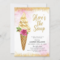 Hier ist die Einladung zum Scoop Ice Cream Brautpa