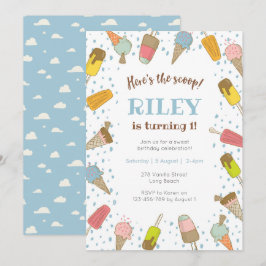 Hier ist die Gratulose-Eiscreme-Geburtstagseinladu Einladung