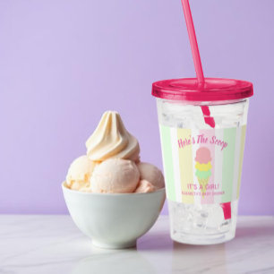 Hier ist die Neuigkeit Eiscreme Sommer-Baby-Party Acryltrinkbecher