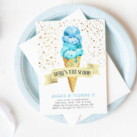 Hier ist die Scoop Boy Ice Cream Birthday Party