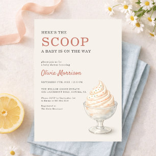 Hier ist die Scoop Eiscreme-Baby-Party  Einladung
