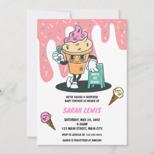Hier ist die Scoop Ice Cream Baby Dusche Einladung