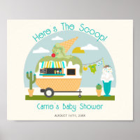 Hier ist die Scoop Ice Cream Camper Boy Baby Showe