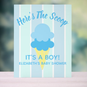 Hier ist die Scoop Ice Cream Summer Baby Dusche Acrylschild
