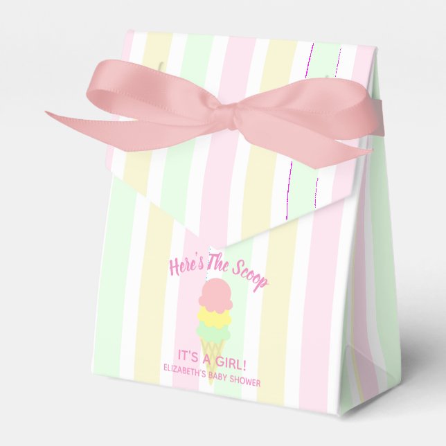 Hier ist die Scoop Ice Cream Summer Baby Dusche Geschenkschachtel (Vorderseite)