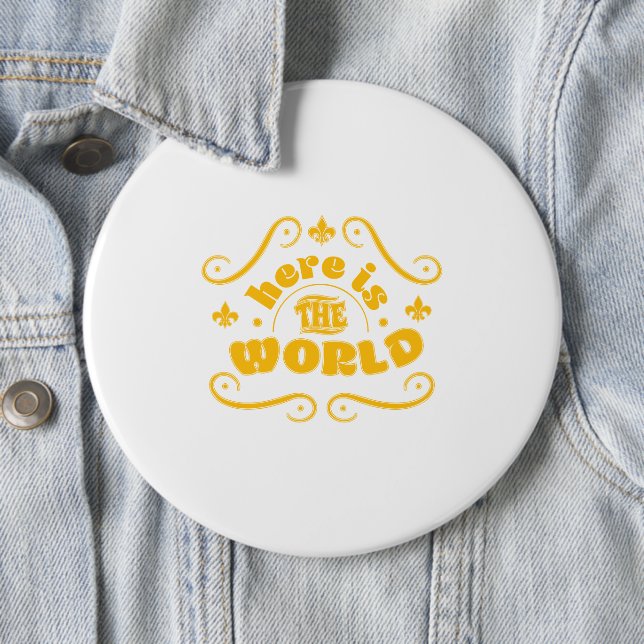 Hier ist die Welt Button (Beispiel)