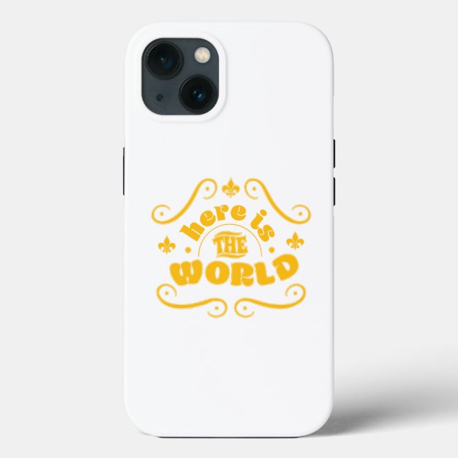 Hier ist die Welt Case-Mate iPhone Hülle (Rückseite)