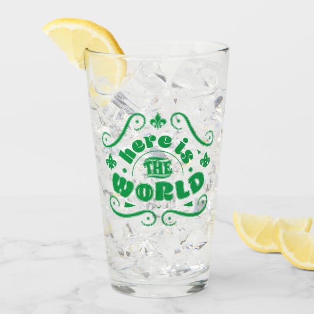 Hier ist die Welt Glas (Vorderseite Ice)