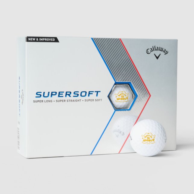 Hier ist die Welt Golfball (Verpackung)