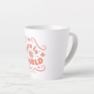 Hier ist die Welt Milchtasse