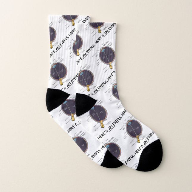 Hier ist ein sehenswerter Eye Anatomy Geek Spaß Socken (Paar)