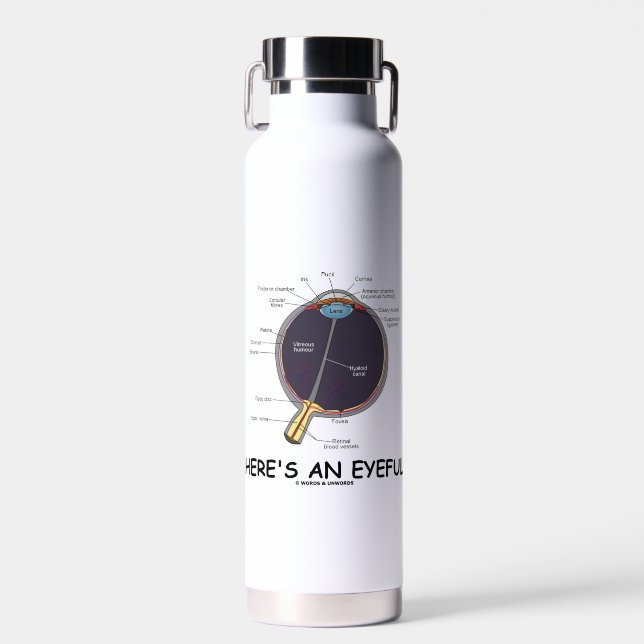 Hier ist ein sehenswerter Eye Anatomy Geek Spaß Trinkflasche (Vorne)
