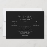Hier ist eine B/W-Einladung zur Hochzeit