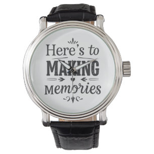 Hier ist Erinnerungen Geschenk machen Armbanduhr
