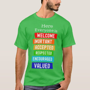 Hier ist jeder willkommen wichtiger Idaho-Lehrer F T-Shirt