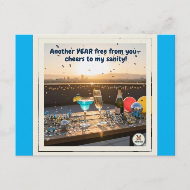 Hier ist Vernunft Feiertagspostkarte (Vorderseite)