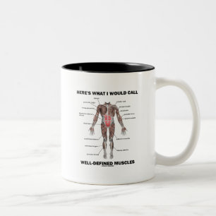 Hier ist, was ich gut definierte Muskeln nennen wü Zweifarbige Tasse