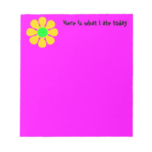Hier ist, was ich heute Notepad gegessen habe Notizblock