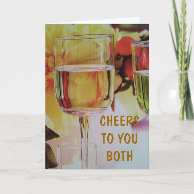 HIER IST ZUR BRIDE/GROOM EIN WEDDING TOAST KARTE (Vorderseite)