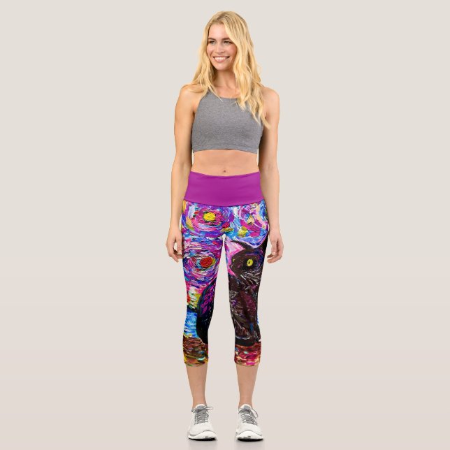 Hier Kitty Kitty!! Capri Leggings (Vorderseite)