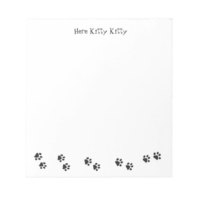 Hier Kitty Note Pad Notizblock (Vorderseite)