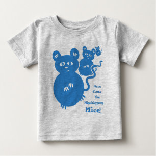 Hier kommen die Mischlinge Mäuse! Cartoon Mouse Baby T-shirt