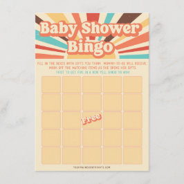 Hier kommen die Son Baby Shower Games Menükarte