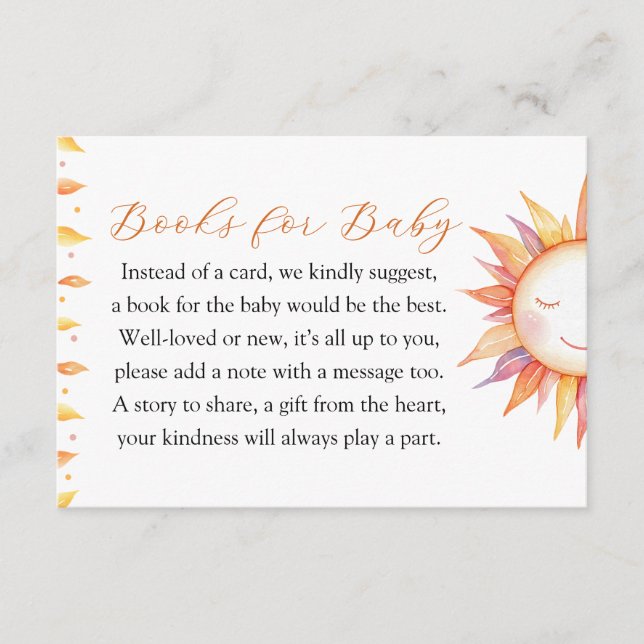 Hier kommen die Son Books for Baby Card Begleitkarte (Vorderseite)