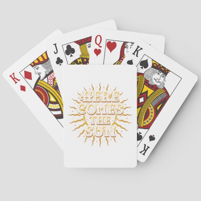 Hier kommen die Sonnenkarten Spielkarten (Rückseite)