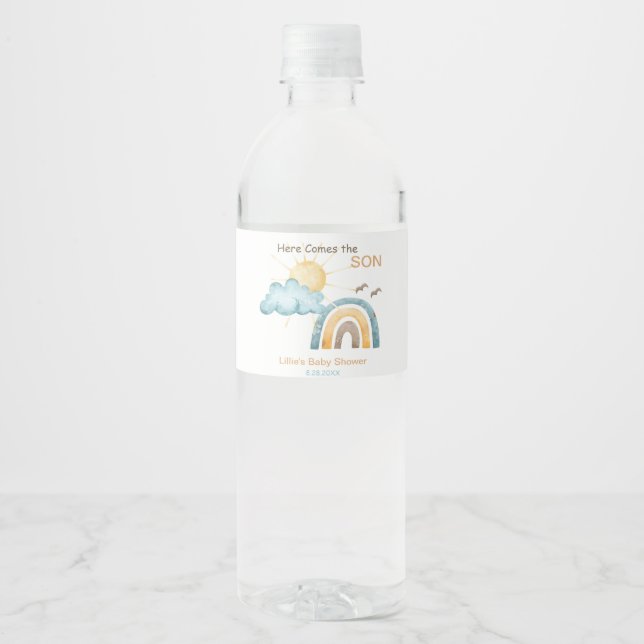 Hier kommen die Teller der Son Baby-Dusche (Vorderseite)