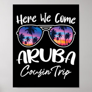 Hier kommen wir Aru Strandliebhaber Cousin-Trip So Poster