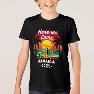 Hier kommen wir Jamaica 2025 Girls Trip Family Som Tri-Blend Shirt