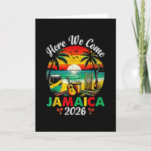 Hier kommen wir Jamaika 2026 Mädchen Reise Familie Karte