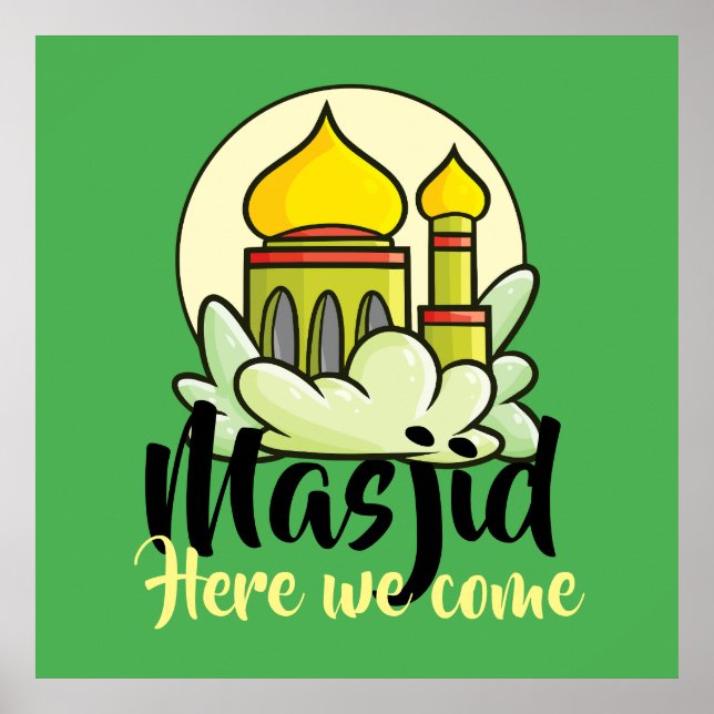Hier kommen wir zu einem individuellen Masjid Poster (Vorne)