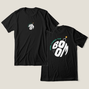 Hier kommt das Boom - Bold Bomb Typografy Design Tri-Blend Shirt