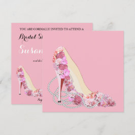 Hier kommt das Bride Pink & Blume Diamonds Party Einladung