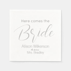 Hier kommt das Bride Script Brautparty Serviette