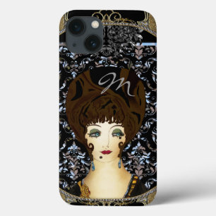 Hier kommt das Brünette Schönheitsmonogramm Case-Mate iPhone Hülle