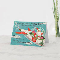 Hier kommt das Raumschiff des Weihnachtsmanns