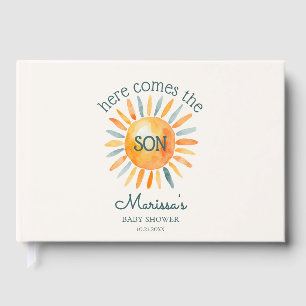 Hier kommt das Son Baby Boy Shower Guest Book Gästebuch