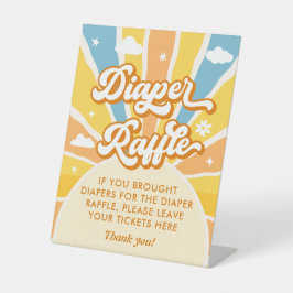 Hier kommt das Son Baby Duwer Diaper Raffle Sockelschild
